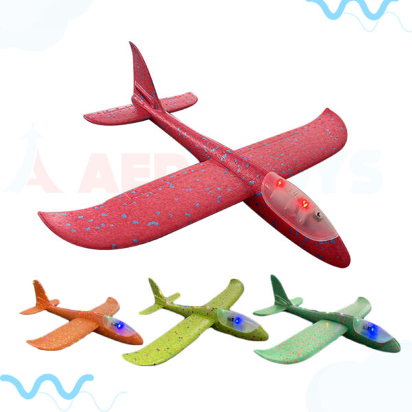 Avión planeador EPO EPP de 50 cm lanzado a mano con luces.