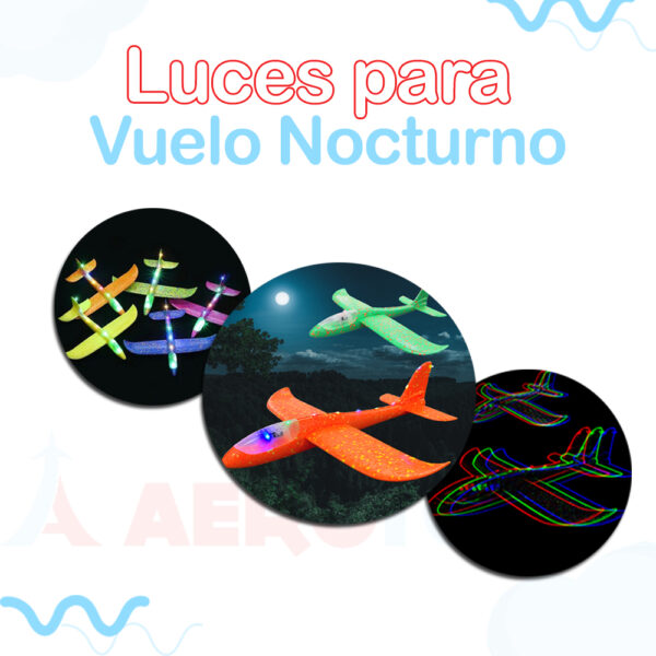 Avión planeador EPO EPP de 50 cm lanzado a mano con luces. - Imagen 6