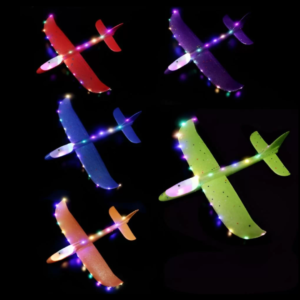 Avión planeador EPO EPP de 50 cm lanzado a mano con luces en alas.