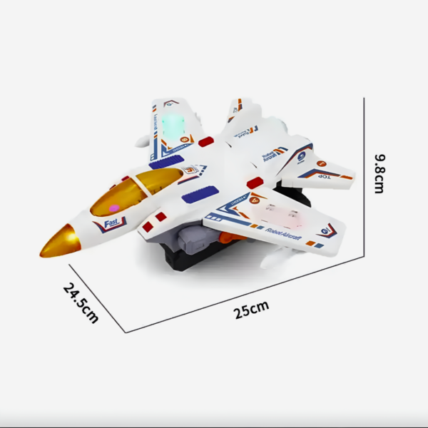 Transformer Airplane: Avión Transformer a Baterías, luces y musica Ideal niños pequeños - Imagen 2