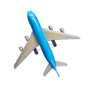 Avión de Juguete Plástico con Ruedas a Fricción Pequeño Azul