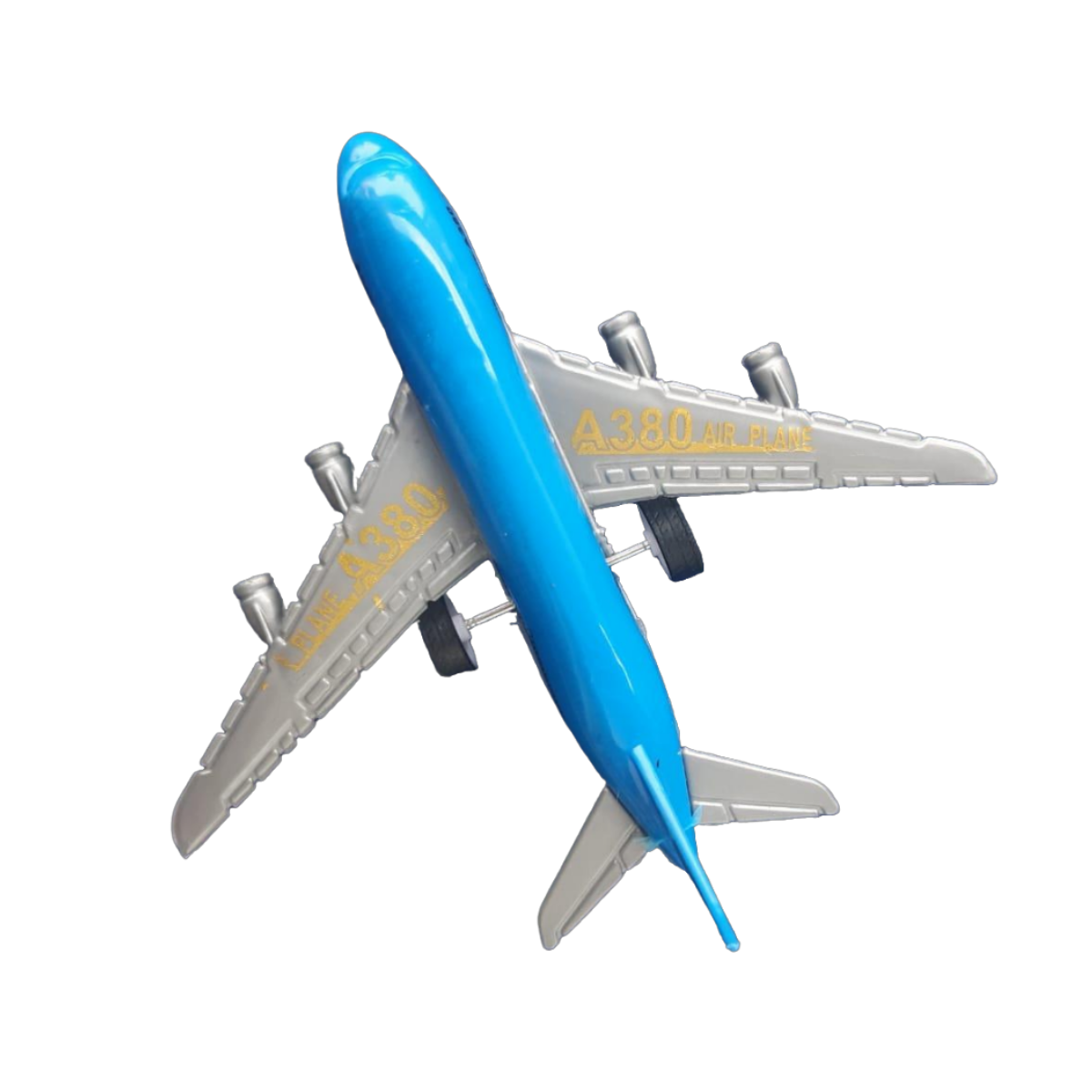 Avión de Juguete Plástico con Ruedas a Fricción Pequeño Azul