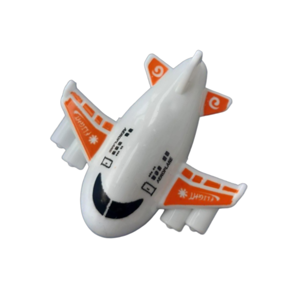 Avioncito de Plástico con Ruedas a Fricción Naranja