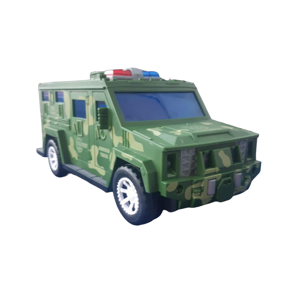 Camión Alcancía Militar con Luces y Música Bump & Go - Imagen 2