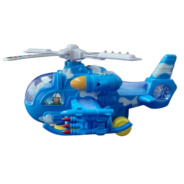 Helicóptero con Luz y Sonido Hélice Giratoria Bump & Go con Piloto - Imagen 4