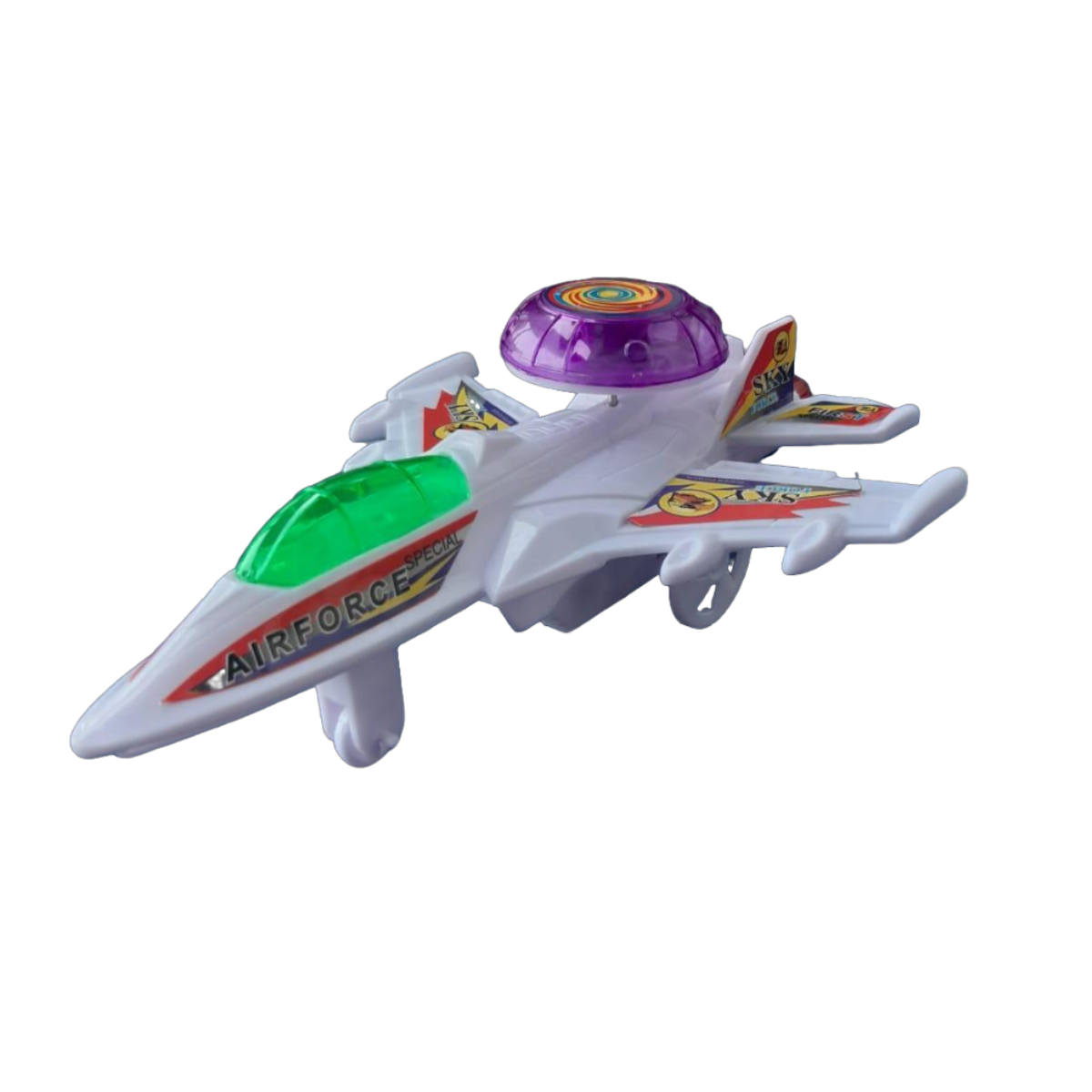 Mini Jet de Plástico con Ruedas y Luz - Imagen 2