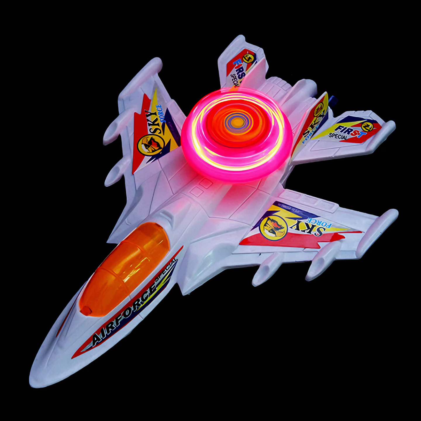 Mini Jet de Plástico con Ruedas y Luz - Imagen 3