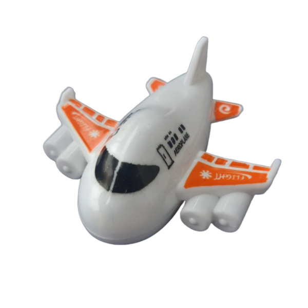 Avioncito de Plástico con Ruedas a Fricción Naranja - Imagen 2