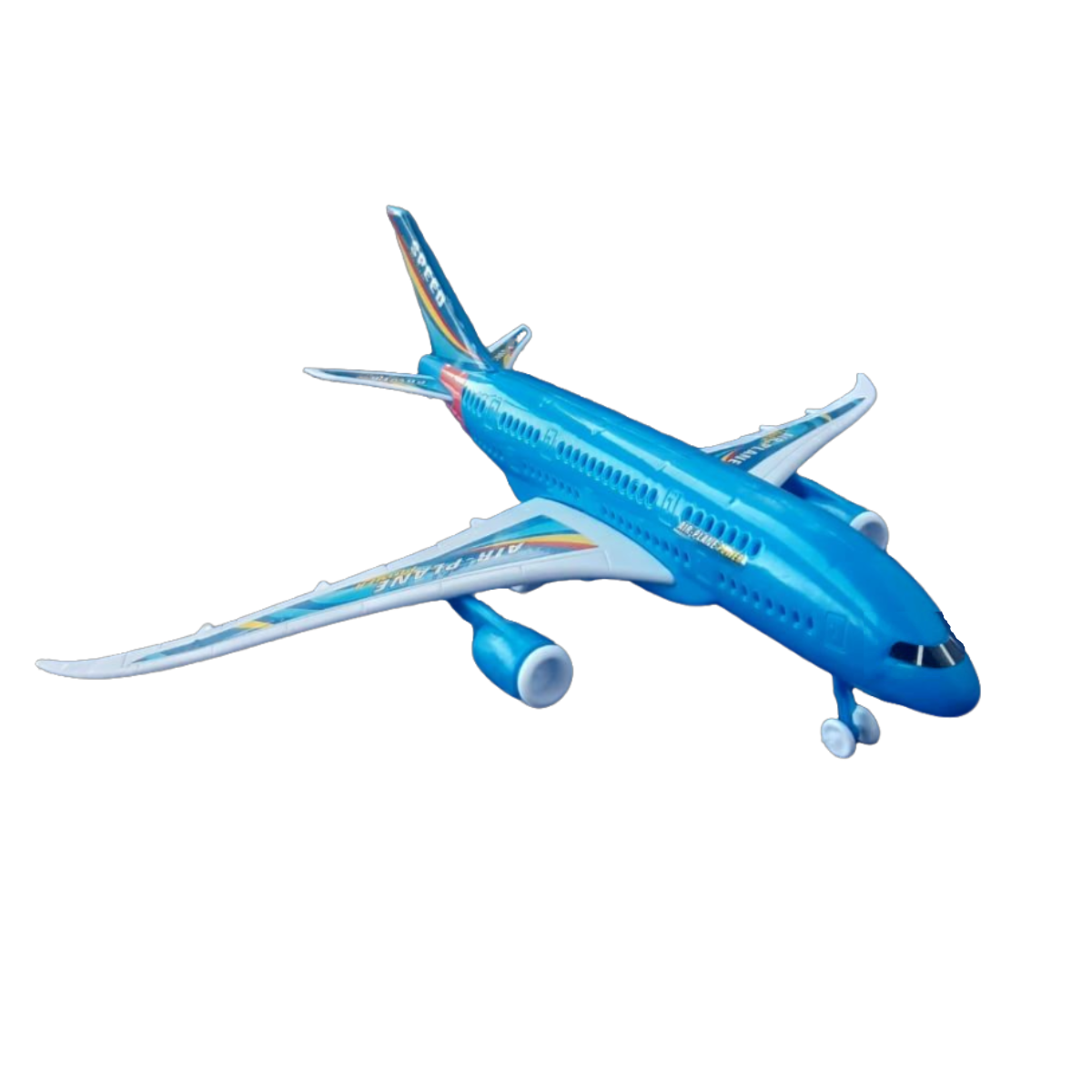 Avión plástico 32 x 32 cm a cuerda azul - Imagen 4