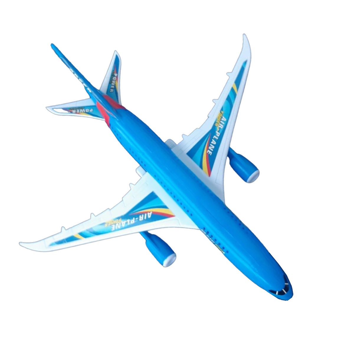 Avión plástico 32 x 32 cm a cuerda azul - Imagen 3