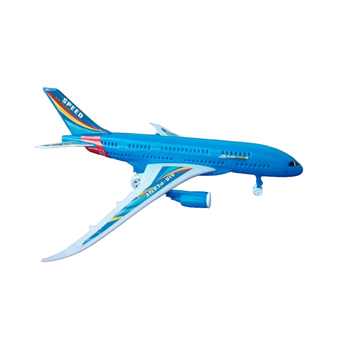 Avión plástico 32 x 32 cm a cuerda azul - Imagen 2