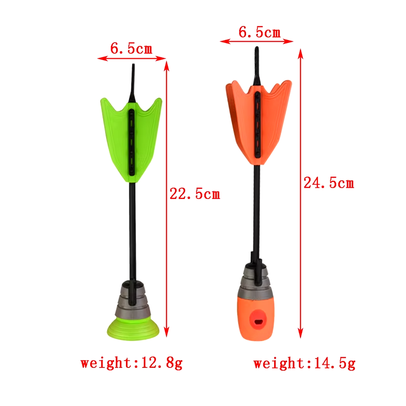Set x3 flechas gomaespuma con silbato y flecha succión - Naranja - Imagen 6