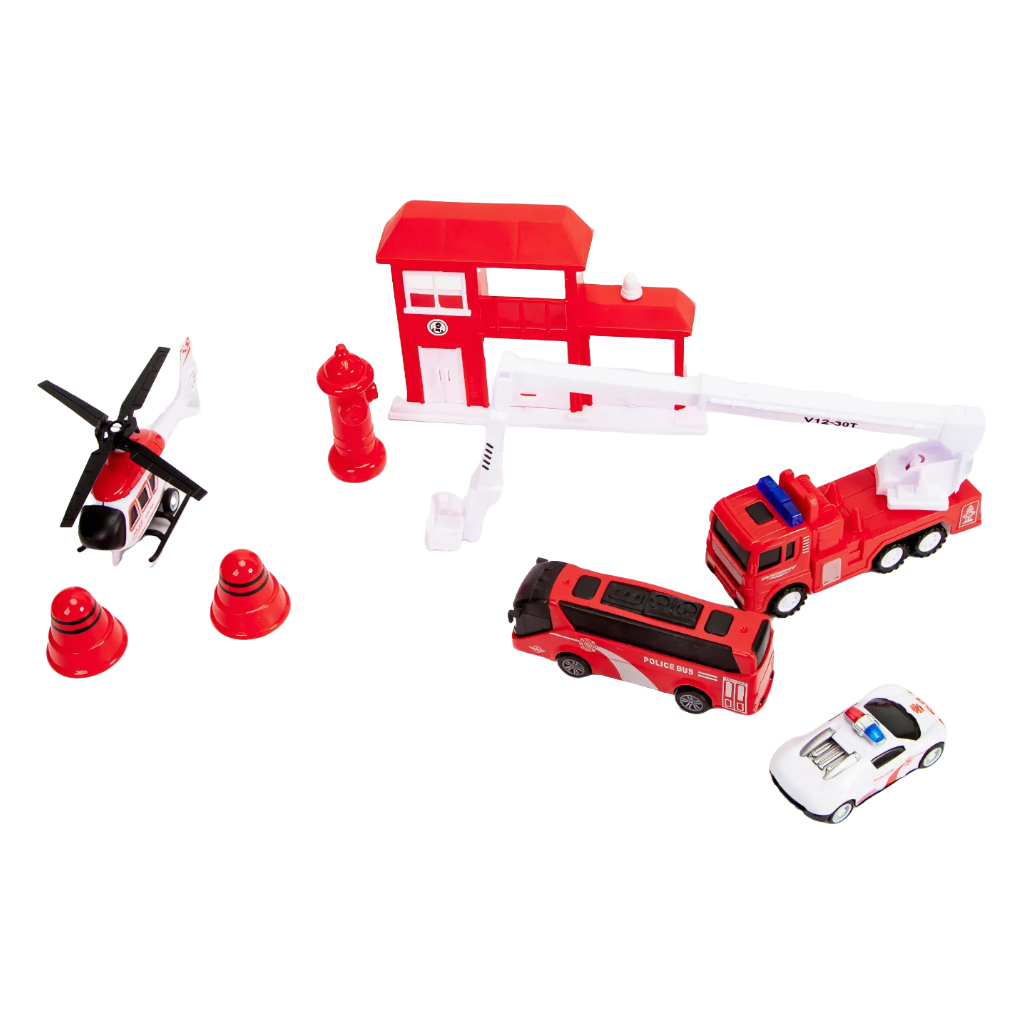 Set bomberos con figuras ficción 8 piezas - Imagen 2