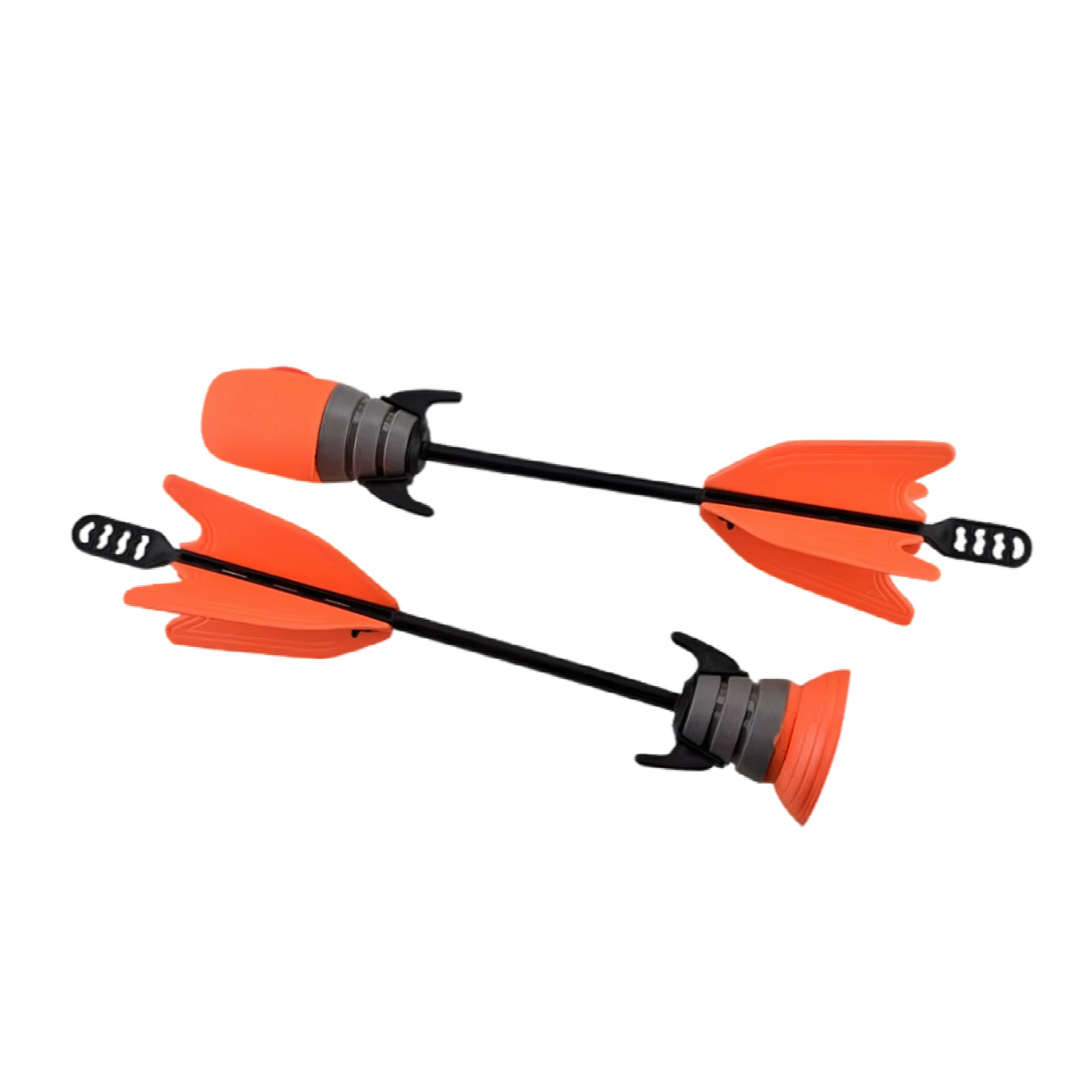 Set x3 flechas gomaespuma con silbato y flecha succión - Naranja