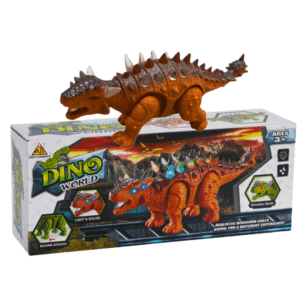Ankylosaurus Dino World – Dinosaurio interactivo que Camina, Ruge y Brilla con Luces