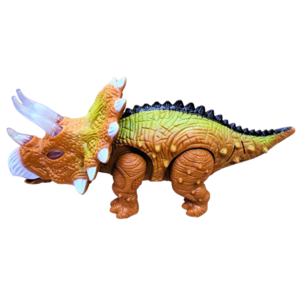 Triceratops Dino World – Dinosaurio Interactivo que Camina, Ruge y Brilla con Luces - Imagen 3