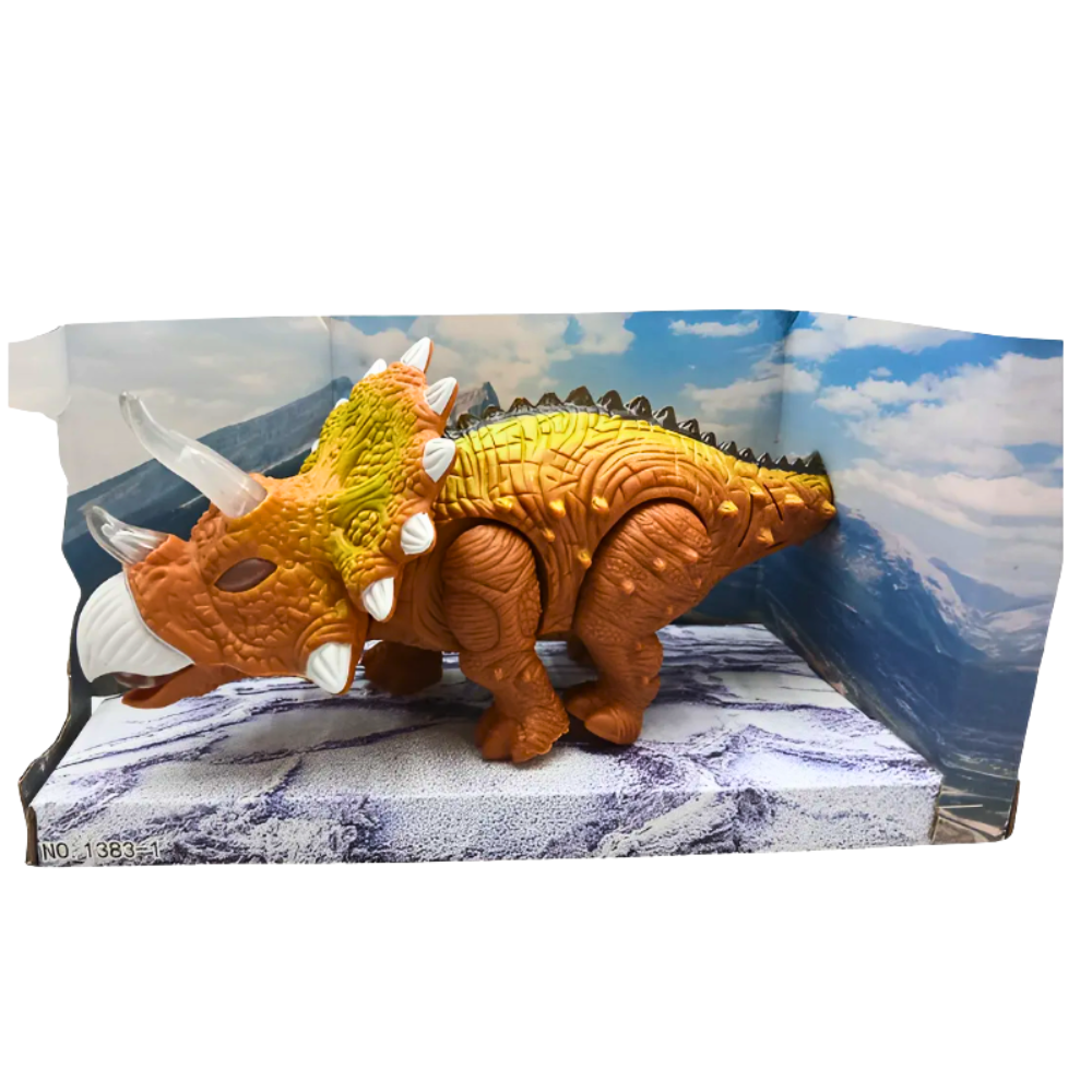 Triceratops Dino World – Dinosaurio Interactivo que Camina, Ruge y Brilla con Luces - Imagen 7