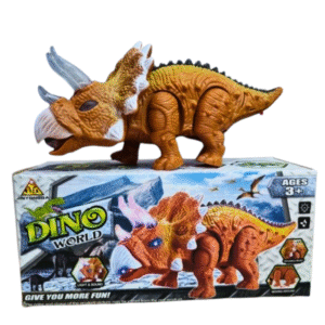 Triceratops Dino World – Dinosaurio Interactivo que Camina, Ruge y Brilla con Luces