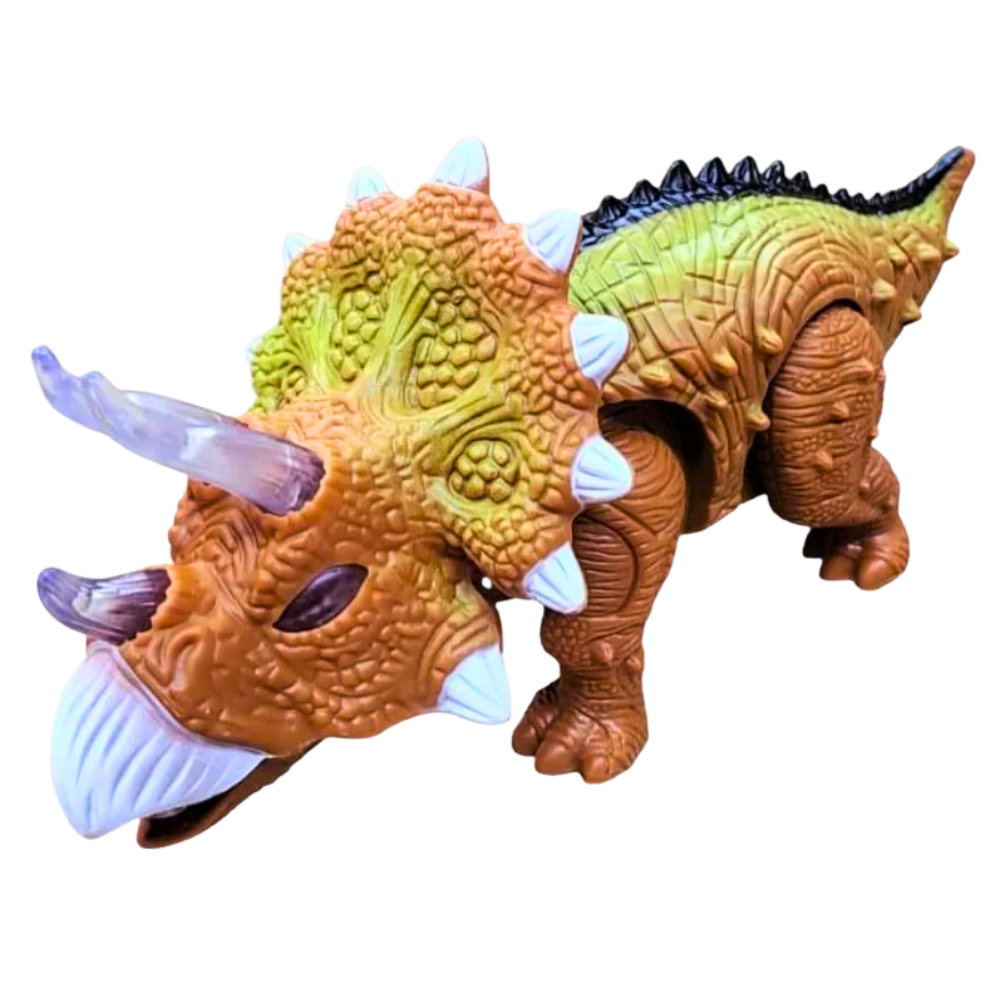Triceratops Dino World – Dinosaurio Interactivo que Camina, Ruge y Brilla con Luces - Imagen 2